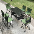 Table pliante de table avec chaise Ensemble de chaise pliante de camping en plein air 7 pièces